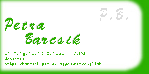 petra barcsik business card